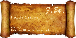 Feith Szilas névjegykártya